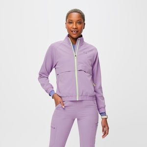 Brand New FIGS Sydney Performance Scrub Jacket. Lavender Dew Size Medium